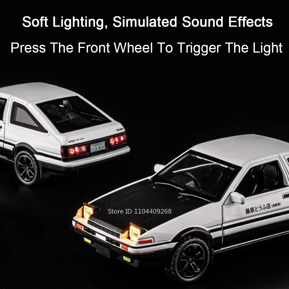 1:36 Porsche 911 Turbo 1978 Model Toy Cars Alloy Diecast AE86 Miniature Vehicles Doors Opened Pull Back Exquisite Interior Gifts