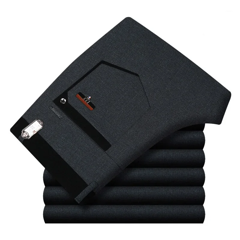 Men's Suit Pants High Quality Summer Men Dress Pants Straight Business Mens Formal Pants Big Size Classical Trousers