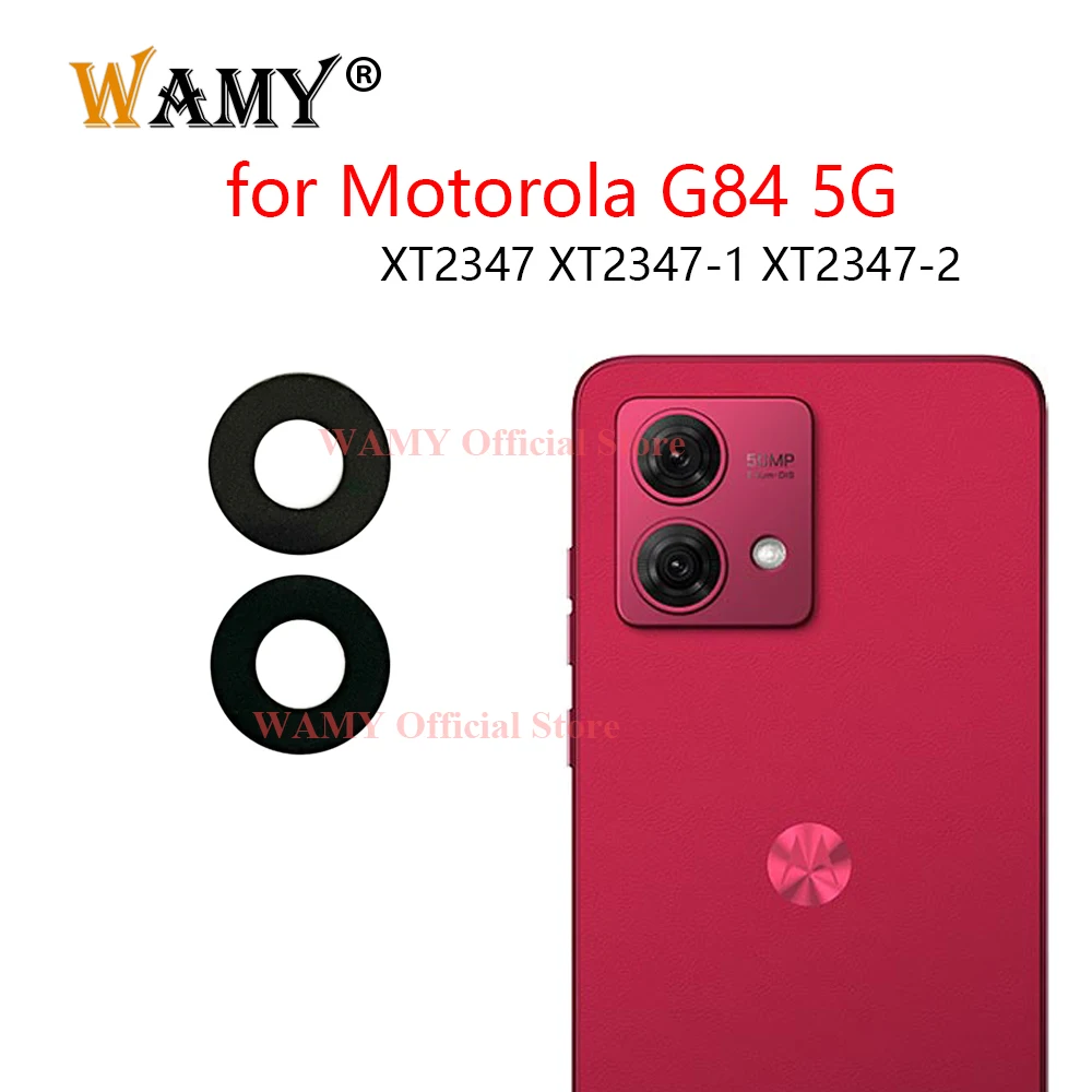 WAMY Rear Back Camera Glass Lens Replacement For Motorola MOTO G84 5G XT2347 With Sticker