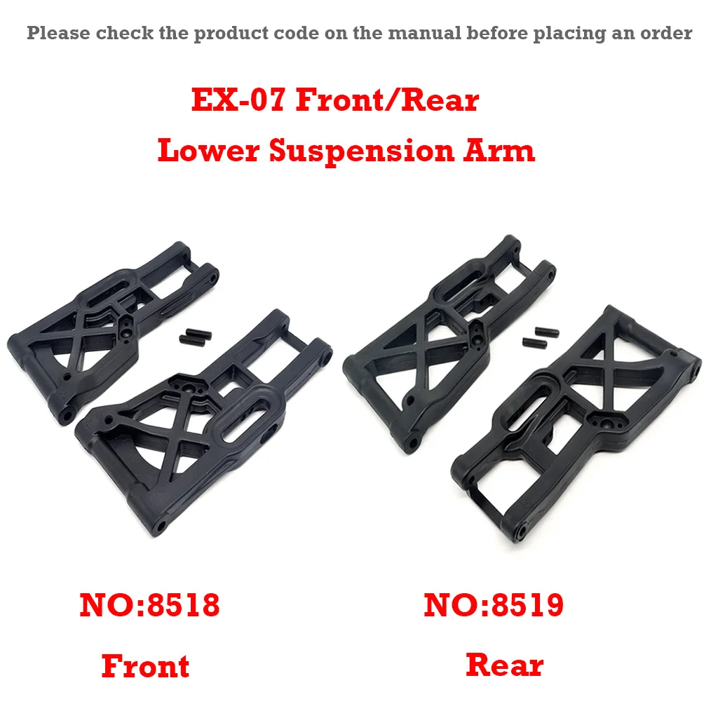 Front Rear Lower Suspension Arm Lower Swing Arm #8518 #8519 for ZD Racing 1/7 EX-07 EX07 RC Car Original Upgrade Parts