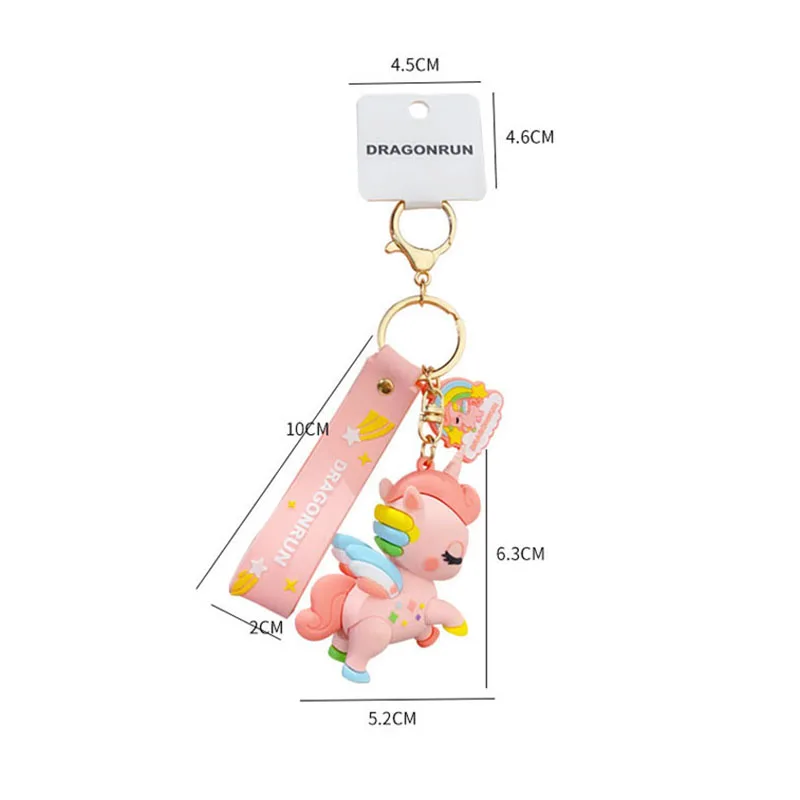 Cute Cartoon Original Unicorn Keychain Adorable Beautifu Key Chain Bag Pendant Car Key Ring Creative Gifts For Children