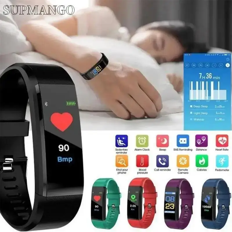 Real Pedometer Smart Watch Rate Smartwatch Fitness Tracker Blood Pressure Sport Bracelet Men Wome