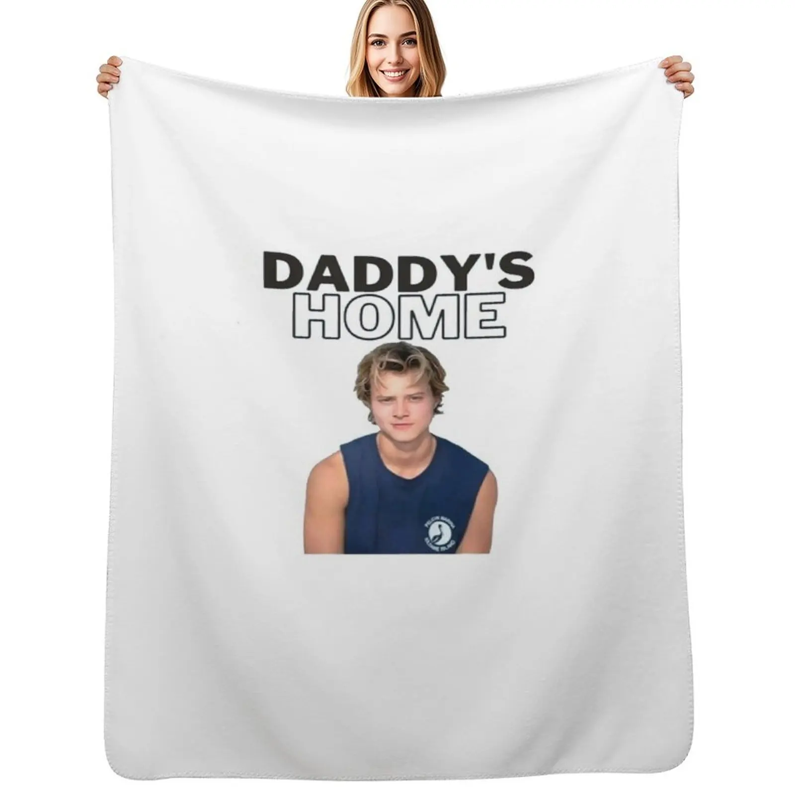 

Daddys Home JJ Maybank Rudy Pancow Shirt Throw Blanket Travel Flannel Fabric wednesday Decorative Beds Blankets