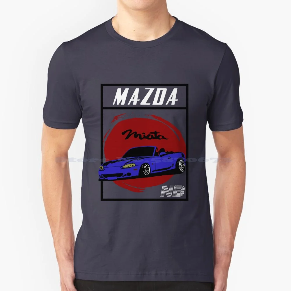 Miata Mx5 Stance Blue Best Design T Shirt 100% Cotton Tee G4eighty Mx5 Miata Eunos Sports Car Cars Manual