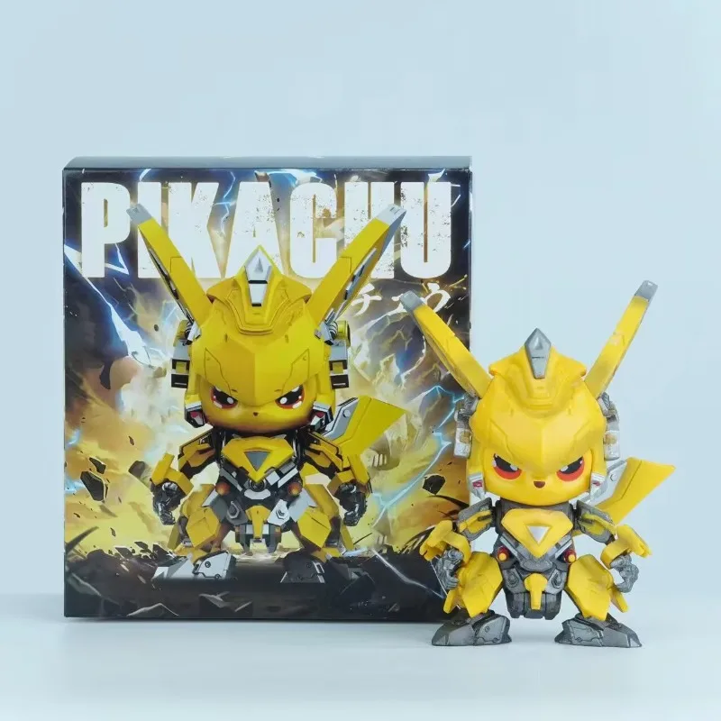 

Pokemon Pikachu COS Transformers Bumblebee Doll Decoration Anime Action Figure Cute Toy Q Figural Decoration Model Birthday Gift