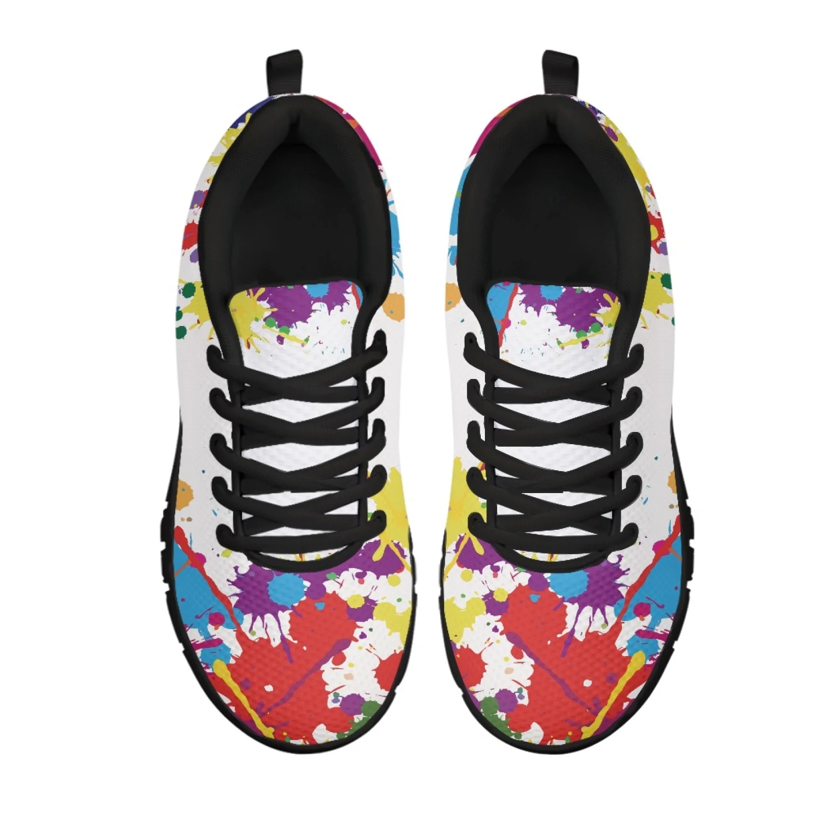Coloranimal Paint Splash Women Walking Shoes for Women Who Stand All Day Soft Travel Shoes for Outdoor