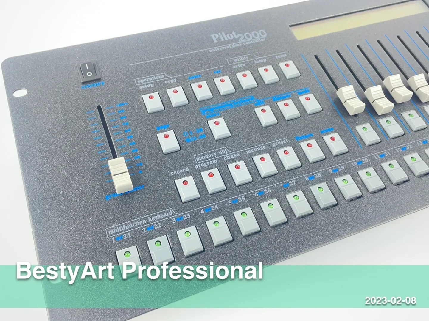 Controlador de console de iluminação Yunyi Pilot 2000 dmx com função MIDI