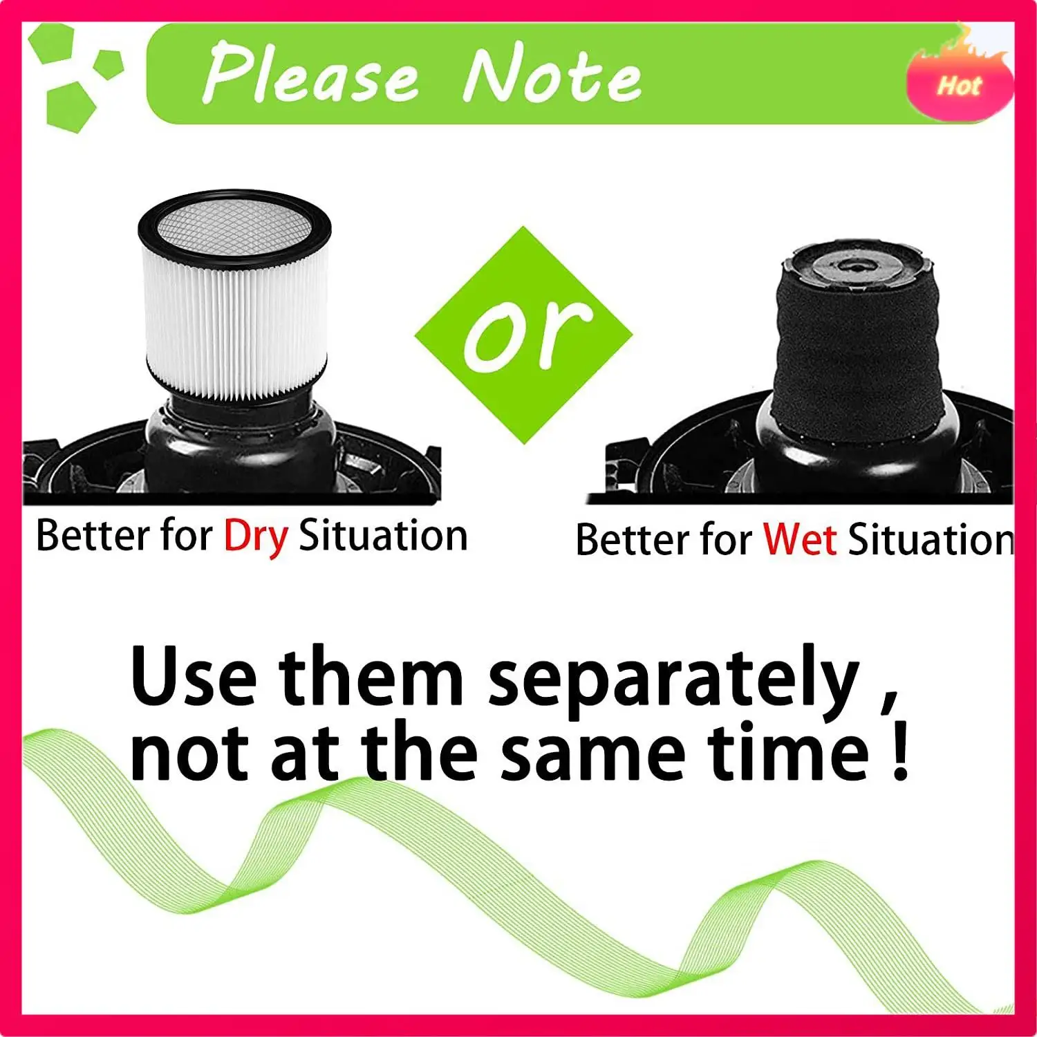 New Filter Replacement 90304 90350 90333 Compatible For Shop-Vac 5 Gallon Up Wet/Dry Vacuum Cleaners, 1 Filter + 2 Foam