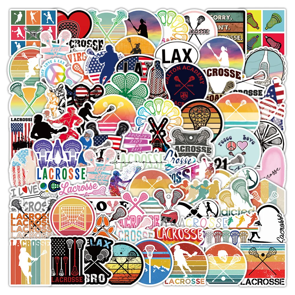 

10/50/100PCS Sports Lacrosse Stickers Cartoon Fun Creative Decorative Graffiti Decorative Kids Toy DIY Water Cup Pencil Box Bike