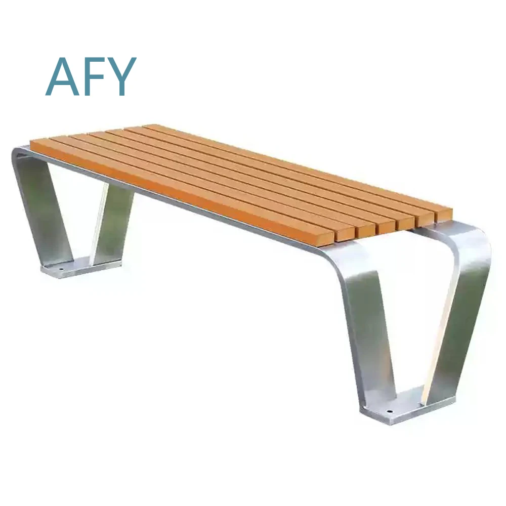 Waterproof Stainless Steel Patio Bench for Indoor Outdoor Use Modern Durable Eco Friendly Seating for Schools Parks Gyms