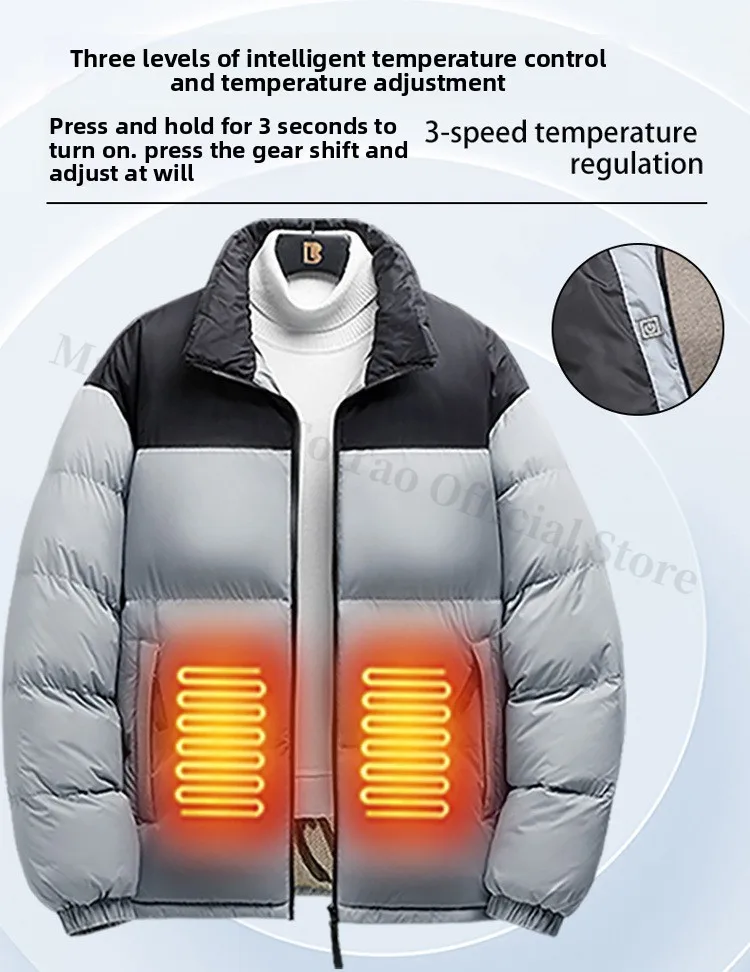 6 مناطق سترة قطن دافئة سترة التدفئة الكهربائية 2025 جديد الرجال والنساء ملابس رياضية الجرافين معطف دافئ USB التزلج سترة دافئة
