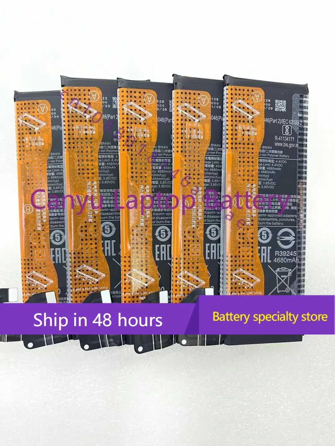 Xiaomi  New Battery BM4N For Xiaomi Mi10 5G Genuine Phone Bateria 4680mah Batteries +Gift Tools