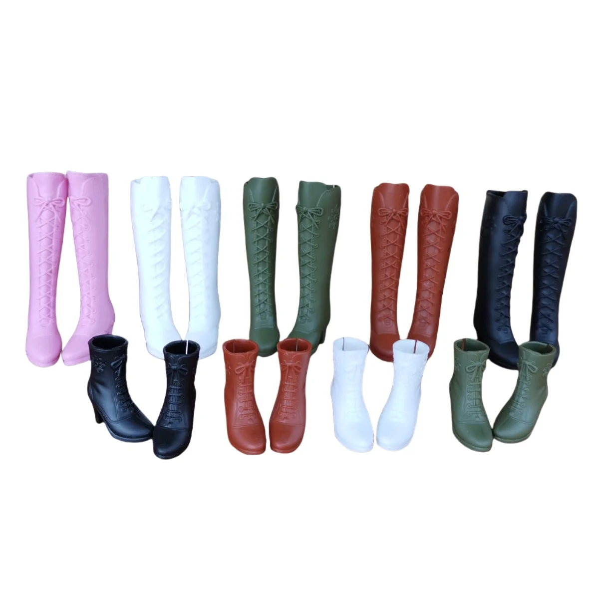 

XINYI Long Boots 1/6 Doll Shoes Green White Blue White Brown High Quality Doll Shoes DIY Dressing Doll Decorations