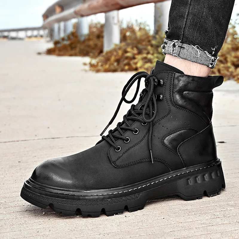 

Shoes men ankle boots lace up Sneakers Men Shoes Men Boots Botines Casual Outdoor Botas Zapatos De Hombre Tenis Masculino