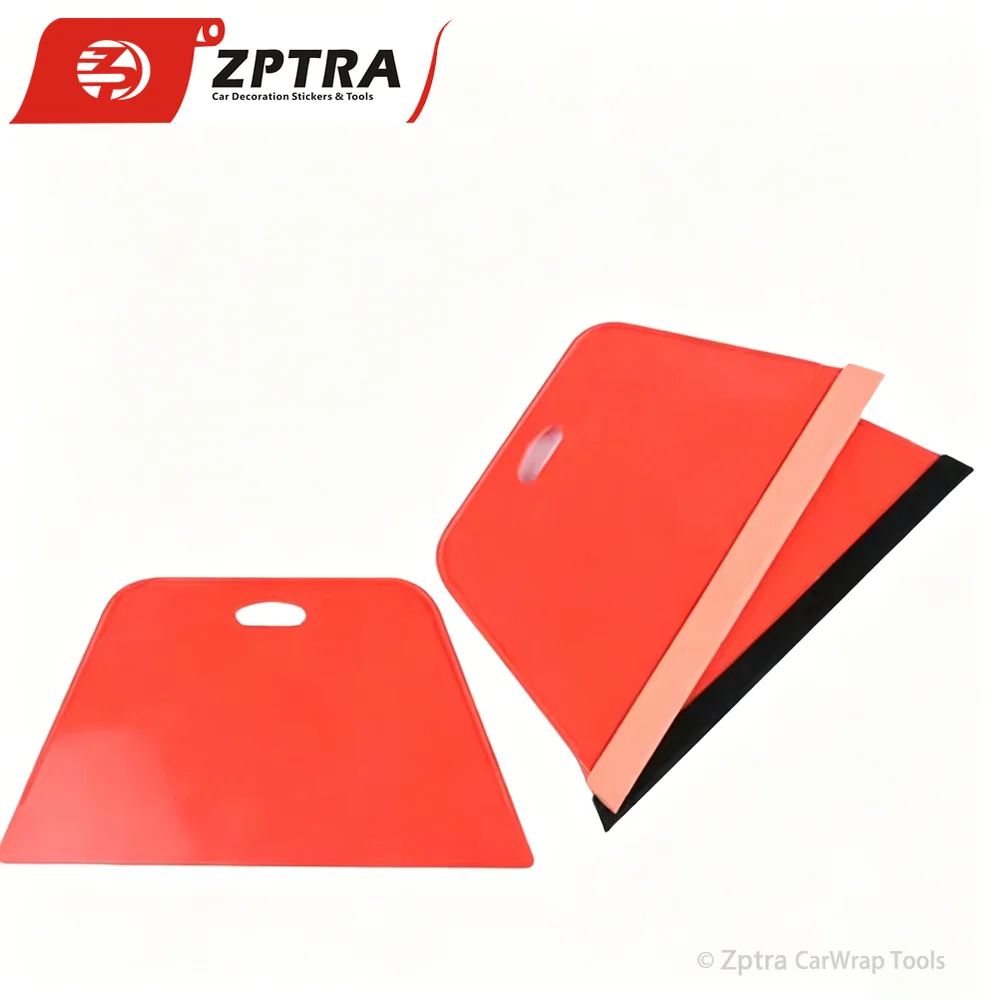 3 Pcs/Lot Versatile Felt & Deer Skin Large Red Big Squeegee Wrap Application Tool for Car Film Sticking  Car Wrap Tools