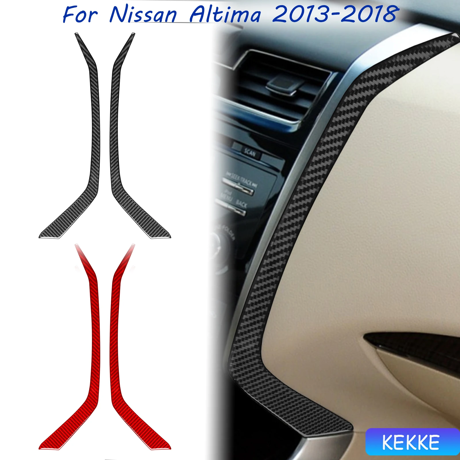 

For Nissan Altima 2013-2018 Carbon Fiber On Both Sides Of Central Control Screen Sticker Auto Interior Decorative Accessory