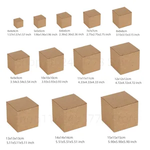 Hộp giấy Kraft Square, nhiều kích thước, đen, trắng, nâu, bao bì bìa cứng kraft, hộp quà cưới, tiệc tùng, 20 chiếc, 50 chiếc xe 8 Hộp các tông bán hàng chính cho bánh - №4