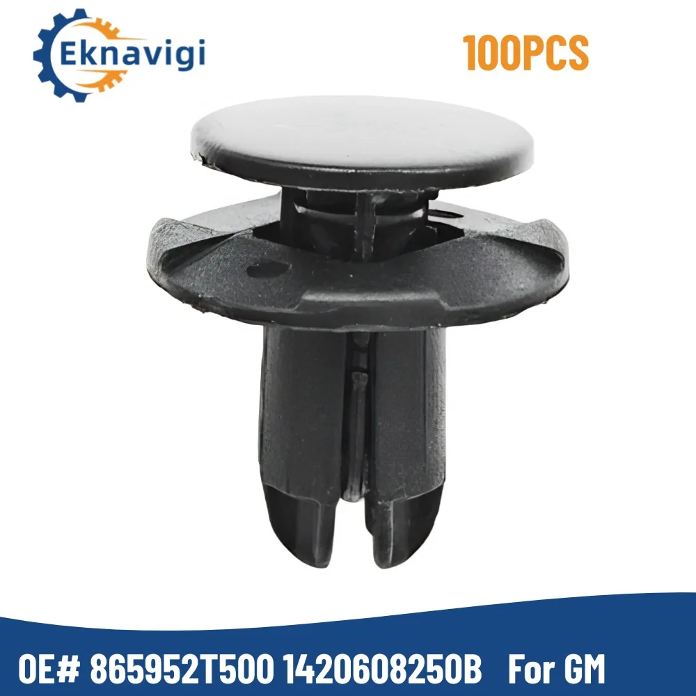 100PCS M8 Car Buckle Korean Car Bumper Leaf Decoration Fastener Clip Lining Mud Retaining OEM1420608250B, 865952T500
