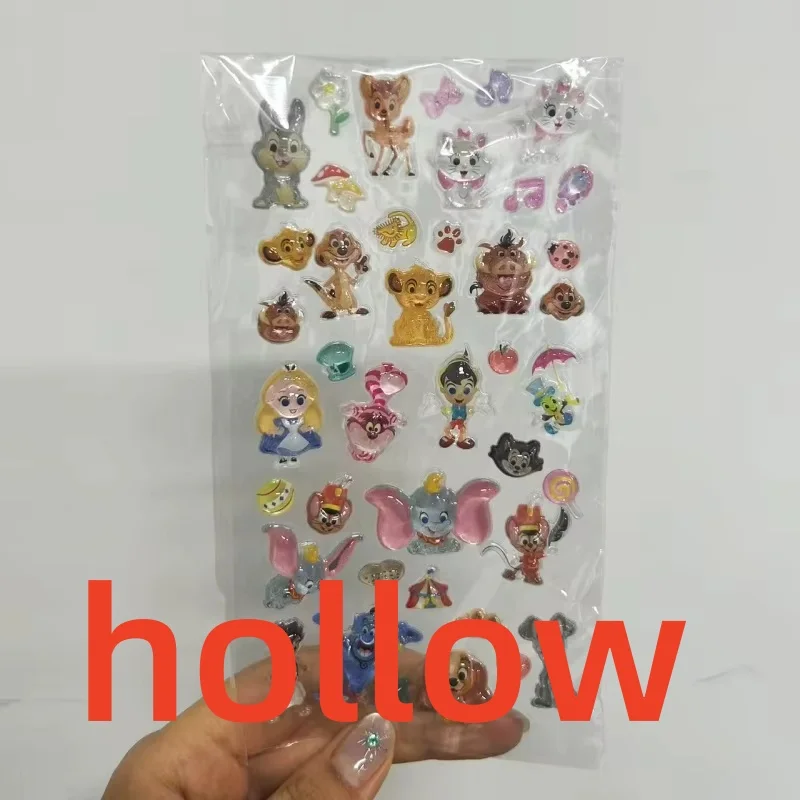 New Model Disney Lilo & Stitch Hollow Crystal Stickers Three-Dimensional Relief Diy Notebook Water Cup Phone Case Boy Girl Gift