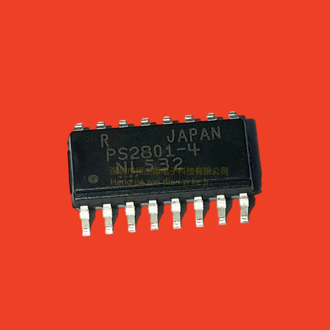 10pcs/new imported original PS2801-4 PS2801-4-F3-A SOP-16 patch four-channel optocoupler