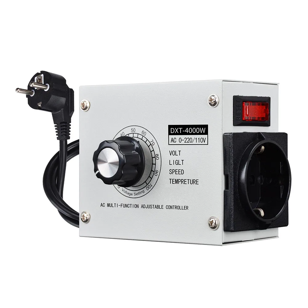 4000W Controller For DXT-4000W AC 220V Voltage Regulator Adjustable Governor For Heating Resistor Fan Motor Control Unit