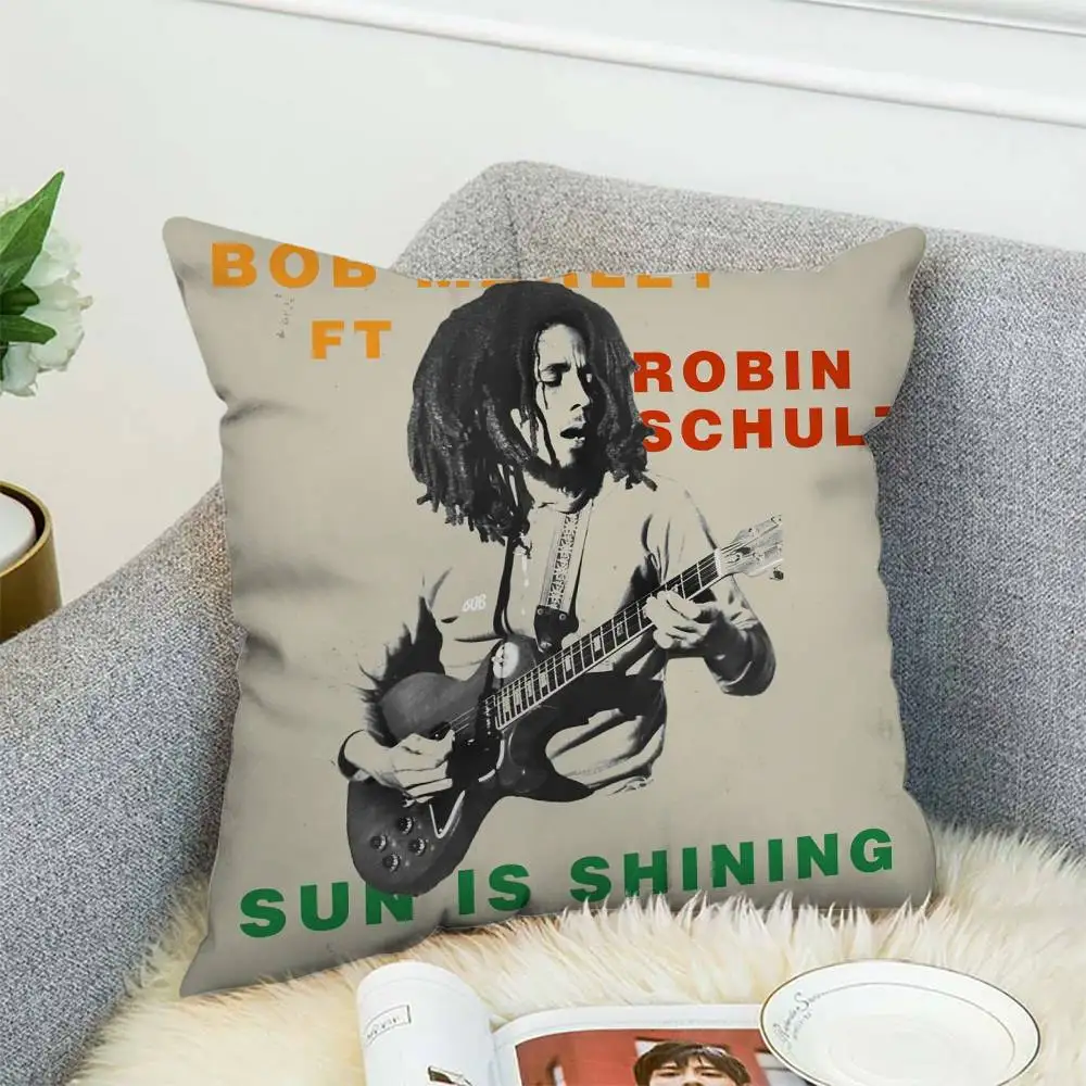 

Bob Marler Pillow Case Double-Sided Printing Cushion Cover 45x45 Decorative Cushions Sofa Home Decor Soft Pillowcase