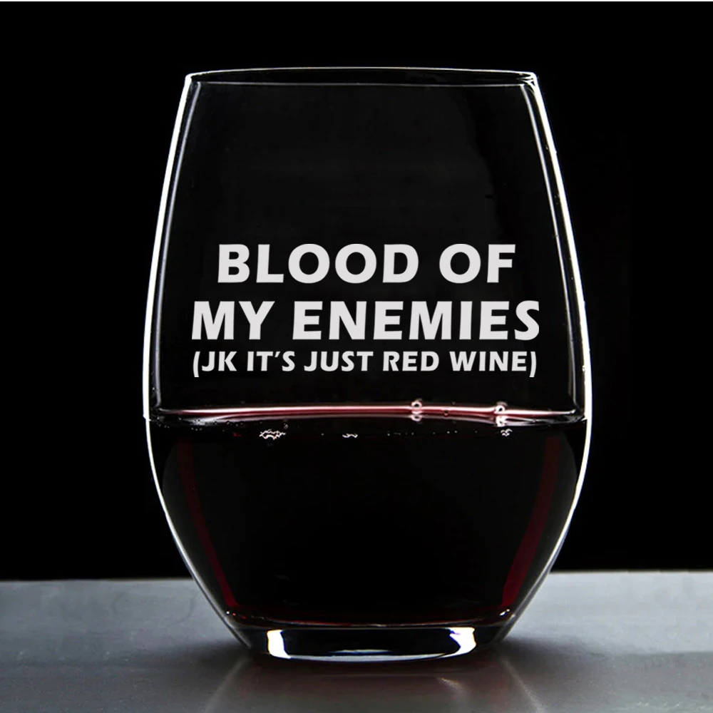 Винный Бокал Кружка крови моих врагов, 320 мл, стеклянная кружка для кофе и чая, кружка для дома, бара, пива, вина, вечеринки