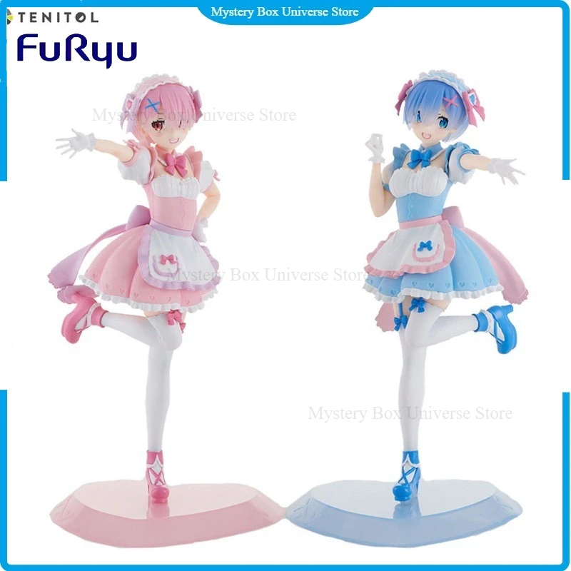 

In Stock Original FuRyu Re:Zero -Starting Life in Another World- Ram & Rem Dreamy Maid Ver. PVC Prize Figure Collectible Gift