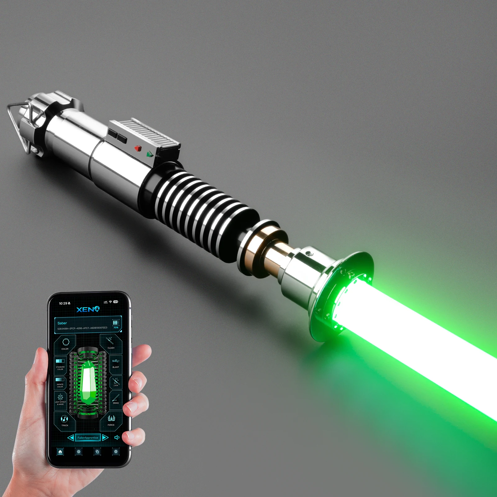 

Световой меч LGT Saberstudio Luke EP8: Мощный дуэльный световой меч с бесконечной сменой цвета, чувствительным управлением и плавным движением.