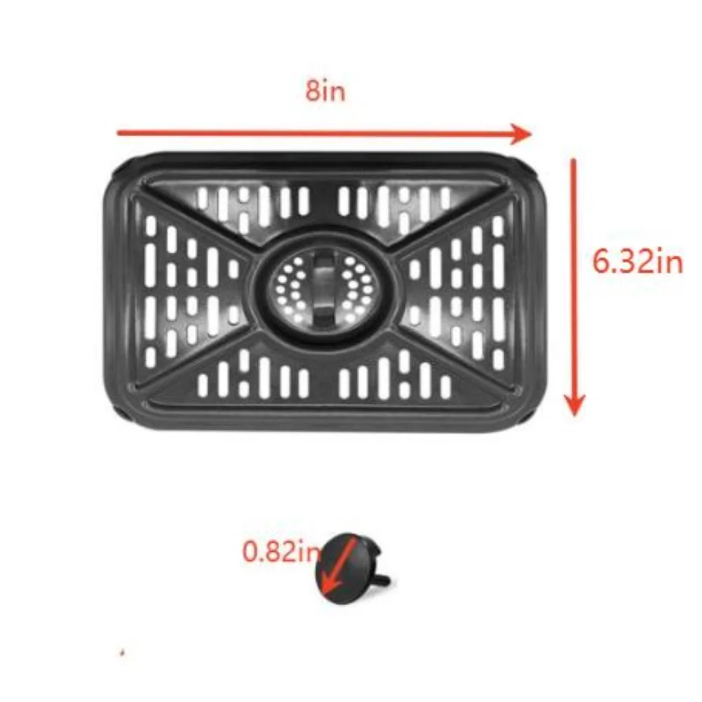 Drip Tray Replacement Aluminum Alloy Black for DZ401 DZ550 10QT Air Fryer For Multi-Cooker 8 x 6.34in Easy Food Release