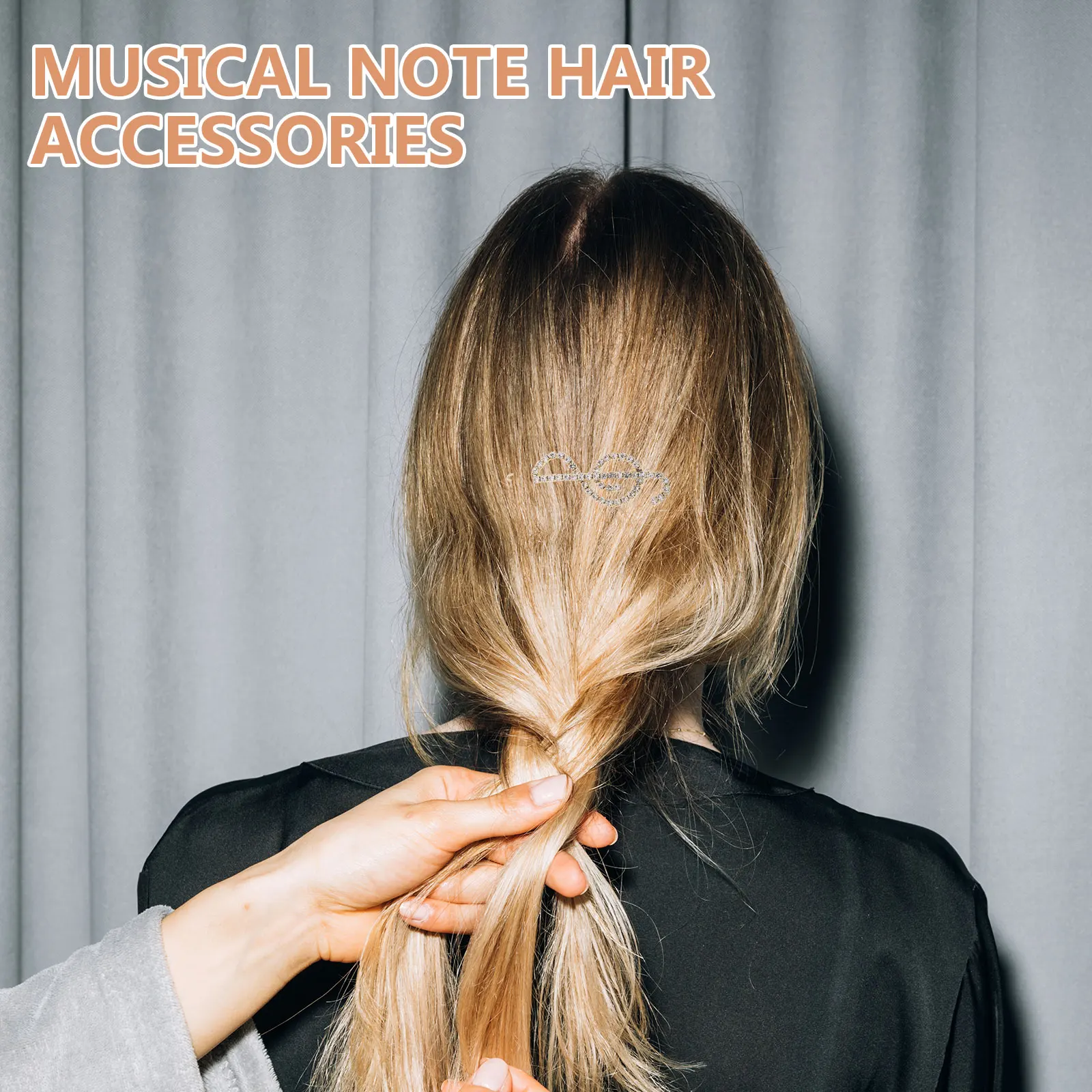 

2 Pcs Hair Accessories Clips for Thick Barrettes Women Rhinestones Thin Alloy Wedding