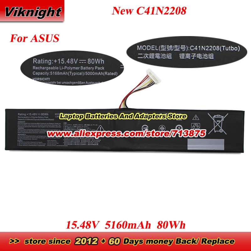 

New 80Wh C41N2208 Rechargeable Upgraded High-quality Battery for ASUS Gaming ROG ALLY RC71L Laptop Battery