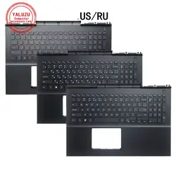 US/RU English NEW Laptop Palmrest Upper Case With Keyboard For Dell Inspiron 15 7000 7566 7567 P65F