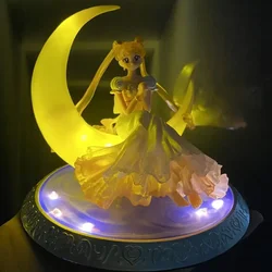 Anime Sailor Moon Figure Surrounding Aesthetic Model Glowing Night Light Gift Girls Cute Room Decoration Girl Gift Toys