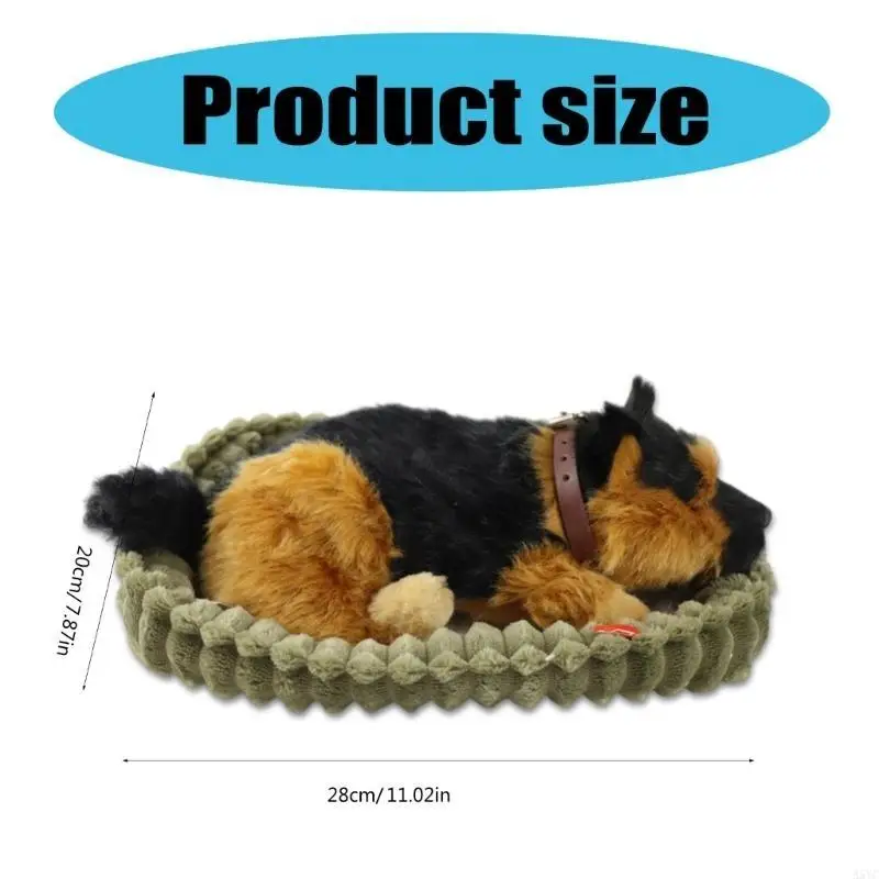 A5YC Realistico Peluche Respirare Dormire Peluche Cane Giocattolo Bambole Elettronico Compagno Animali Animale Domestico per