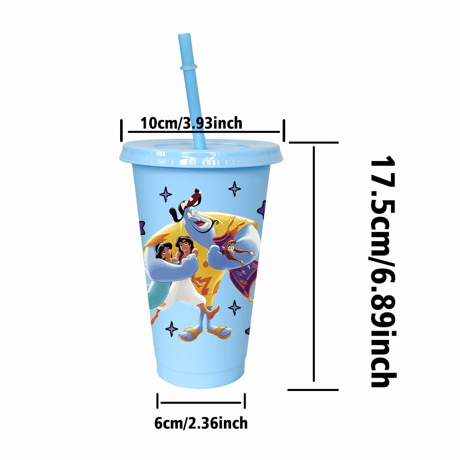 12 قطعة/الحزمة لافتة بحث ديزني جني 26 أونصة كوب ماء بلاستيكي متعدد الألوان أدوات الشرب لأعياد الميلاد/العودة إلى المدرسة