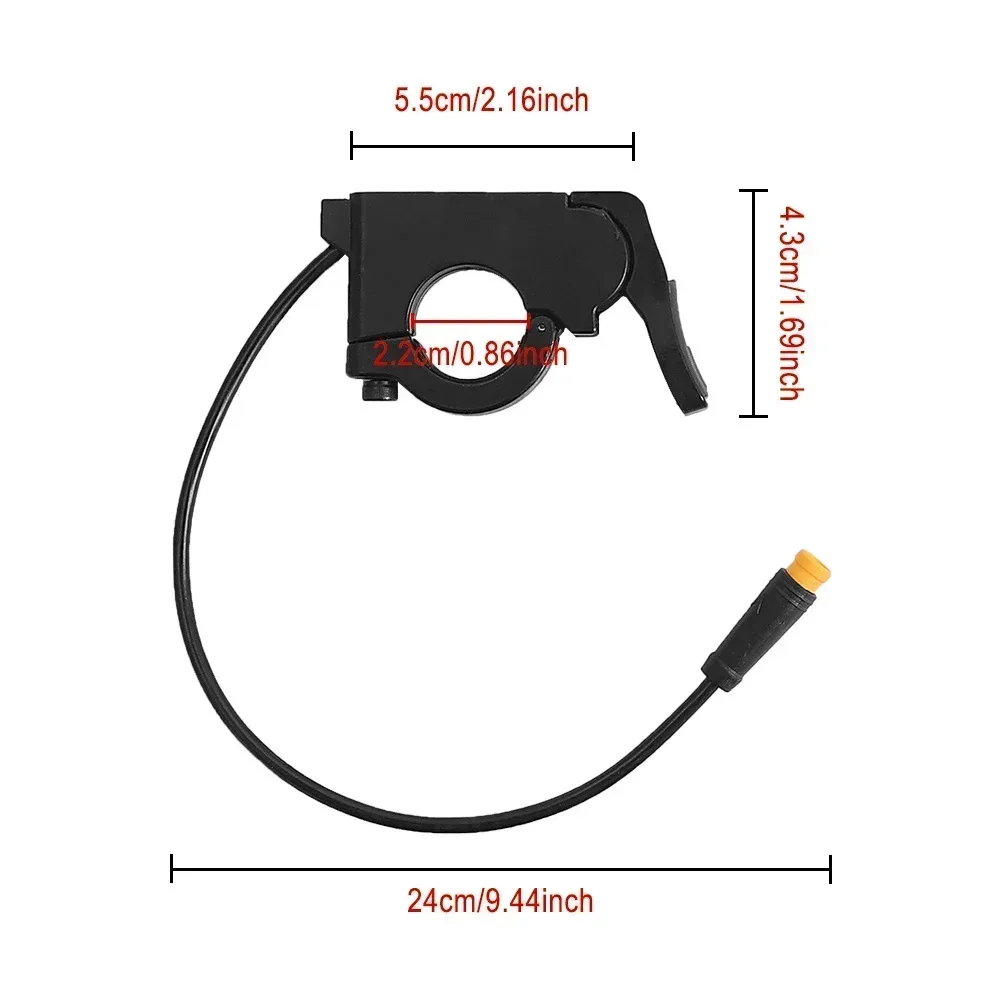 Elektrofahrrad 3-Pin-Stecker 36V-72V Links-Rechts-Drosselgriff, 22mm Gasgriff für E-Bike-Scooter – Detail 3