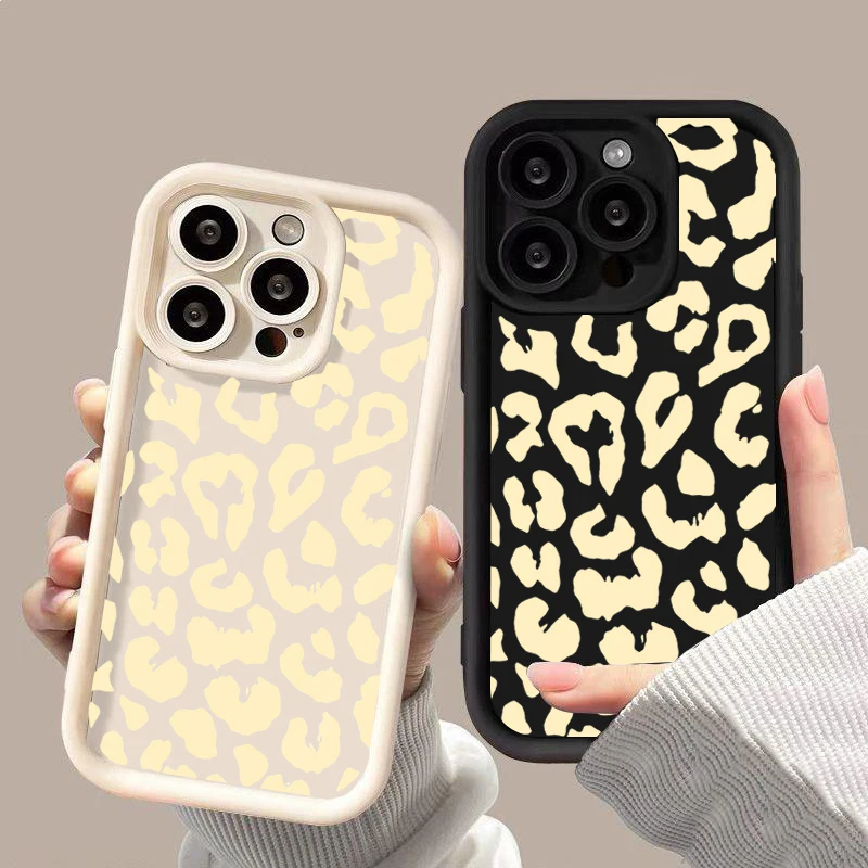 Leopard Print Shockproof Phone Case for Xiaomi 14T Pro 13T 12T Cases Xiaomi 15 14 13 12 11 Lite 5G Soft Protective Back Cover