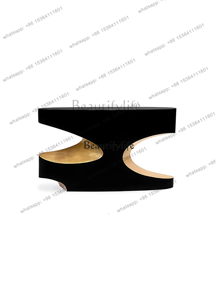56Light Luxury Console Tables Modern Minimalist Living Room Corridor Wall Shaped High-End a Long Narrow Table