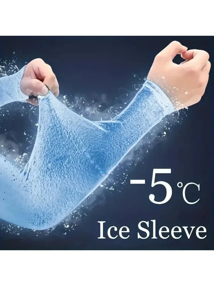 AliExpress NONE 1 Pair Cooling Arm Covers for Men and Women Summer Sun Protection Sunshade Ice Silk Sleeves for Cycling Outdoor Sports Golf Runn