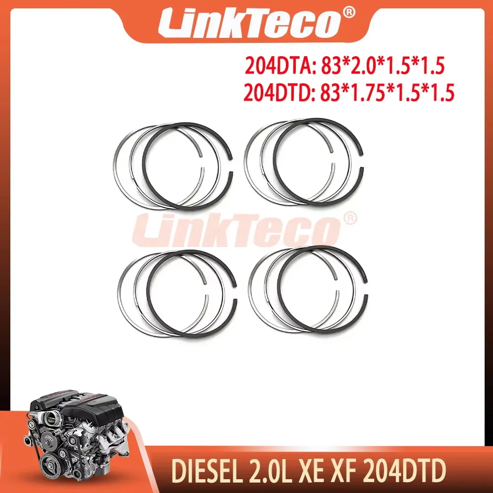 Juego de anillos de pistón de piezas de motor compatibles con 2.0L diésel 204DTD 204DTA para Land Rover Discovery Sport Range Rover Evoque Jaguar XE XF AJ200
