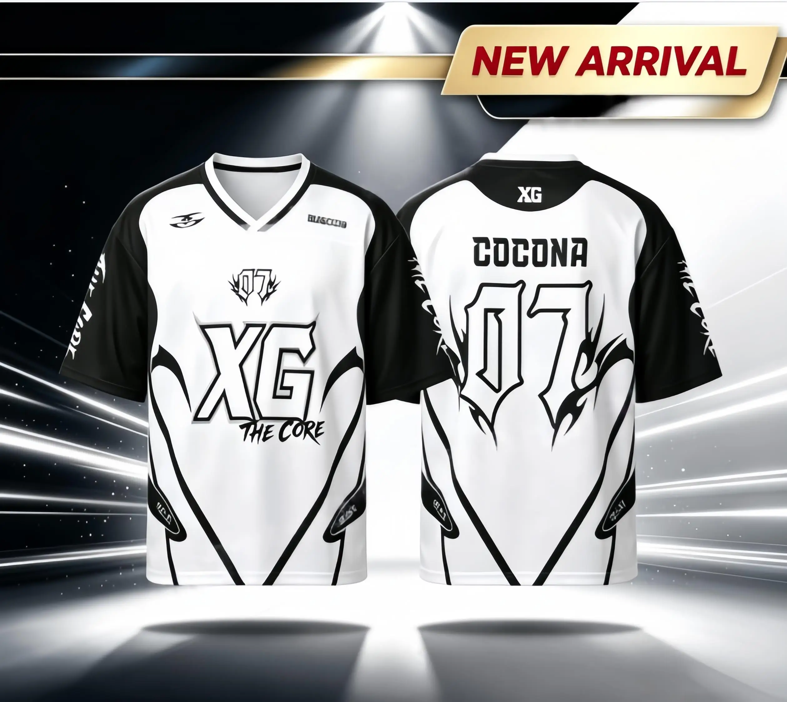 Kpop XG Cocona No.07 The Core Print Techwear Jersey Lightweight Quick Dry Tee Family Matching Parent Child Concert Outfit 2027