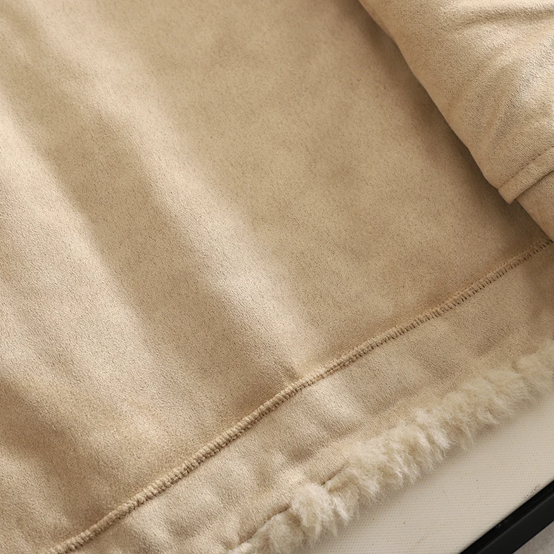 Eco-Friendly Faux Lamb Fur Jaet Women's ort Coat 2024 Autumn Winter New Sle Small Fraance Sle Polyester Fiber