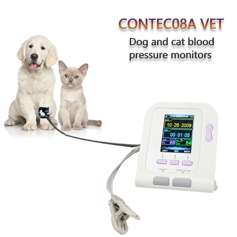 

Cantec pet Sphygmomanometer, Cat and dog cuffs, Electronic Blood Pressure Monitors for animals CONTEC08A-VET andPC Softwear