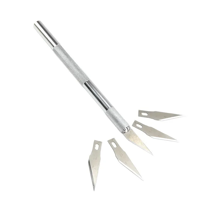 6pcs Making Art Knife Woodcarving Hand Account Cutting Paper Cutting Tool Accessories Aluminum Alloy Hand Carving Knife Model