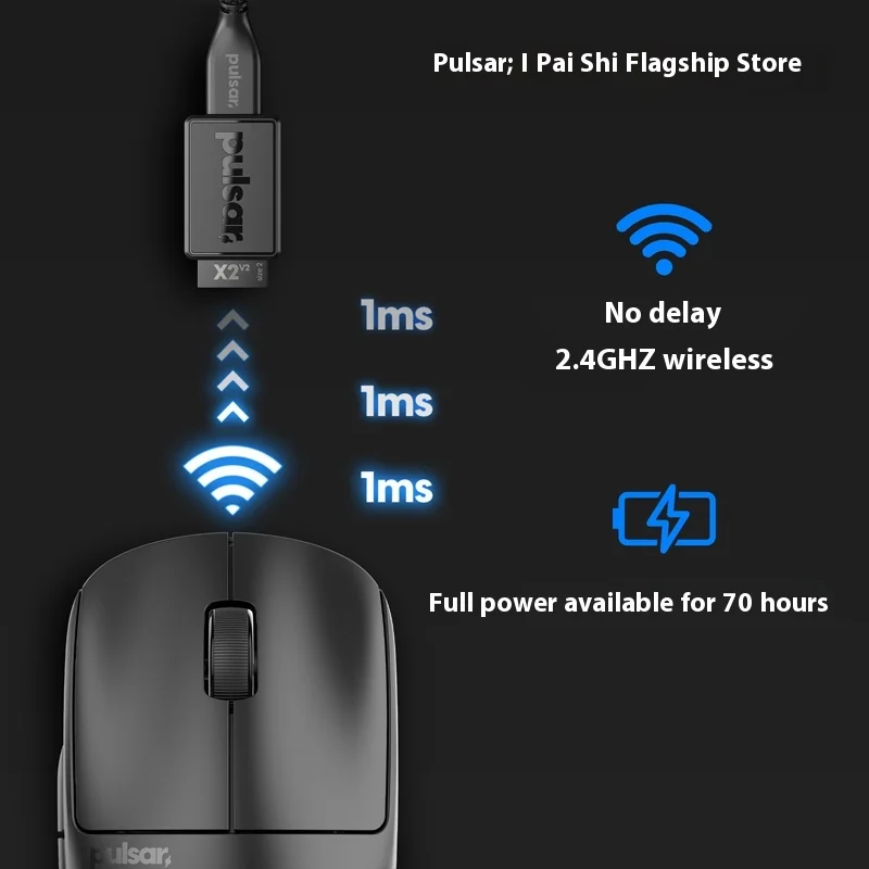 Pulsar X2V2 Wireless Gaming Mouse 50G Lightweight 3395 4K Returns Nordic Customized Ergonomic FPS Three mode fps mouse laptop PC