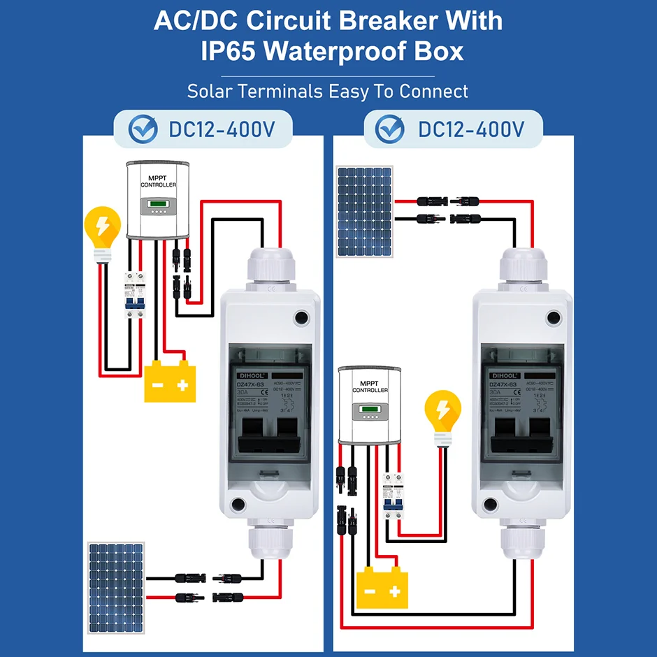 Imagem -05 - Bateria Solar Interruptor de Desconexão 30a 400v dc ou ac Disjuntor Ip65 Caixa de Distribuição Interruptor pv
