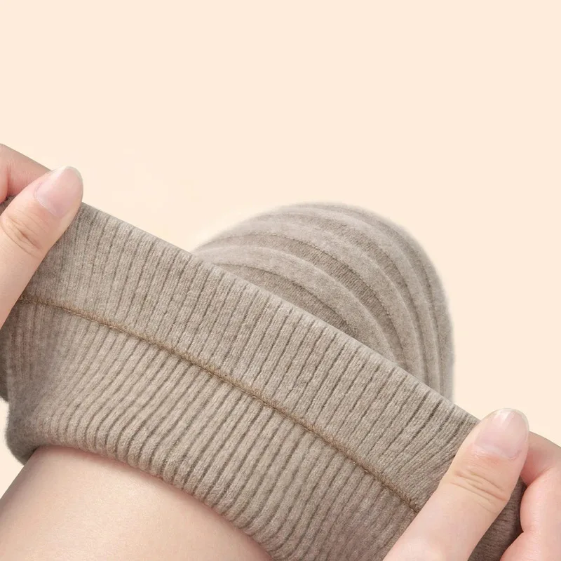 دافئ محبوك الكشمير الركبة دفئا الخريف الشتاء الركبة الأكمام #4