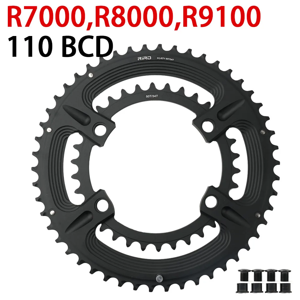 110 bcd Double Chainring for Shimano 105 R7000 ULTEGRA R8100 DURA-ace R9200 Road Bike 10 11 12 Speed 52 36T 53 39T 50 34T 2X