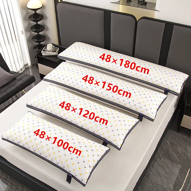 

1 шт. Белая подушка для дома, длинная, моющаяся, гипоаллергенная, для сна, с поддержкой шеи